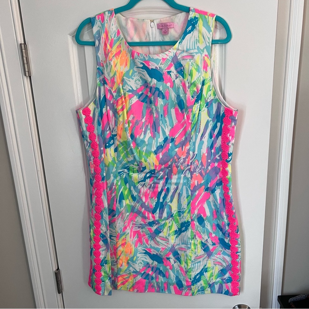 EUC Lilly Pulitzer Mila Shift sparkling sands size 16